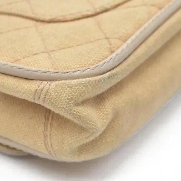 CHANEL 2006-2008 Medium Classic Lambskin Trimmed Canvas Line - Picture 15 of 15